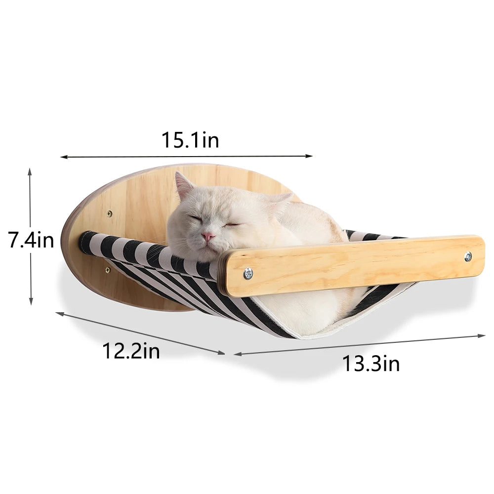 PETRAVELCN Cat Wall Mounted Four Step Stairway With Sisal Scratching Post