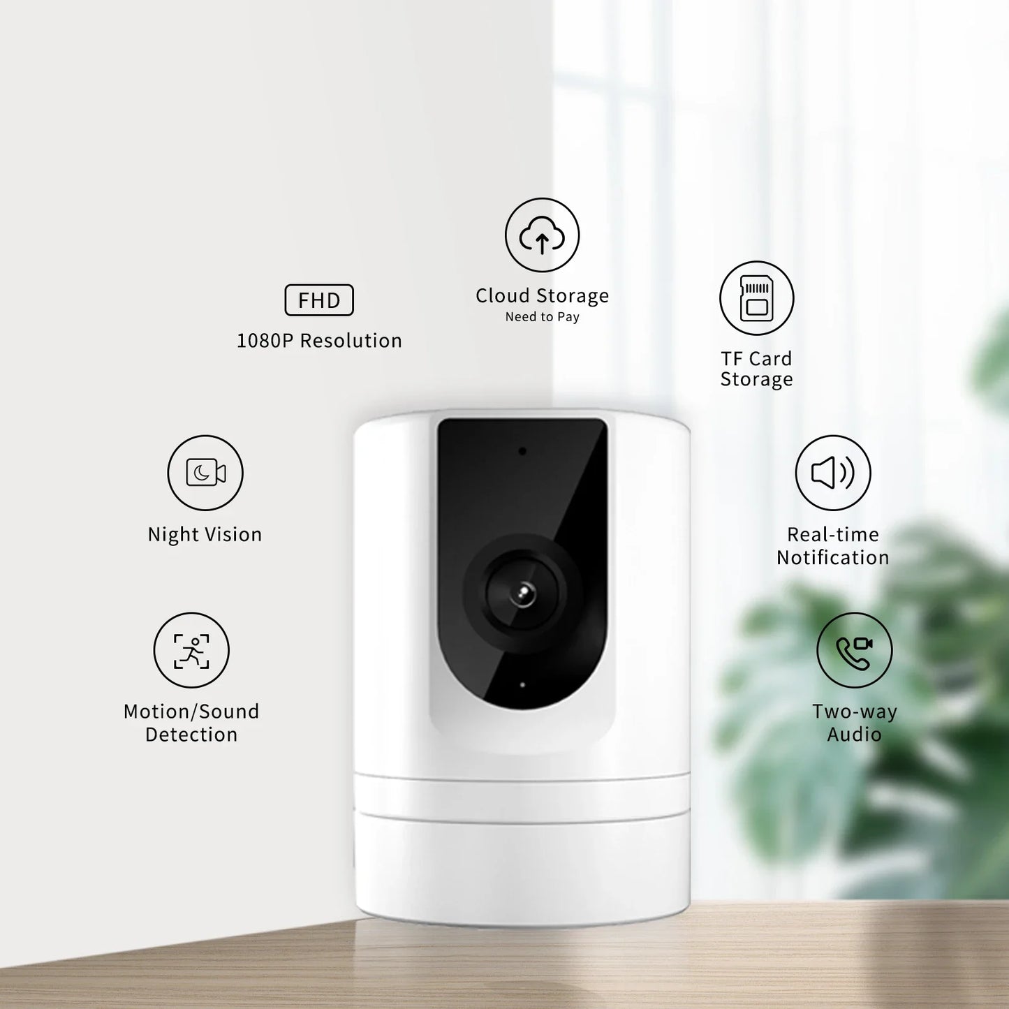 BoyKeep 1080P Indoor Security Camera With App And Motion Detection