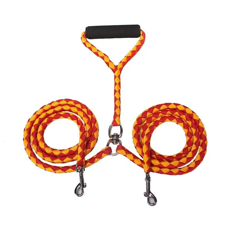 NONECN Elastic Double Dog Leash With Two-Way Couplers