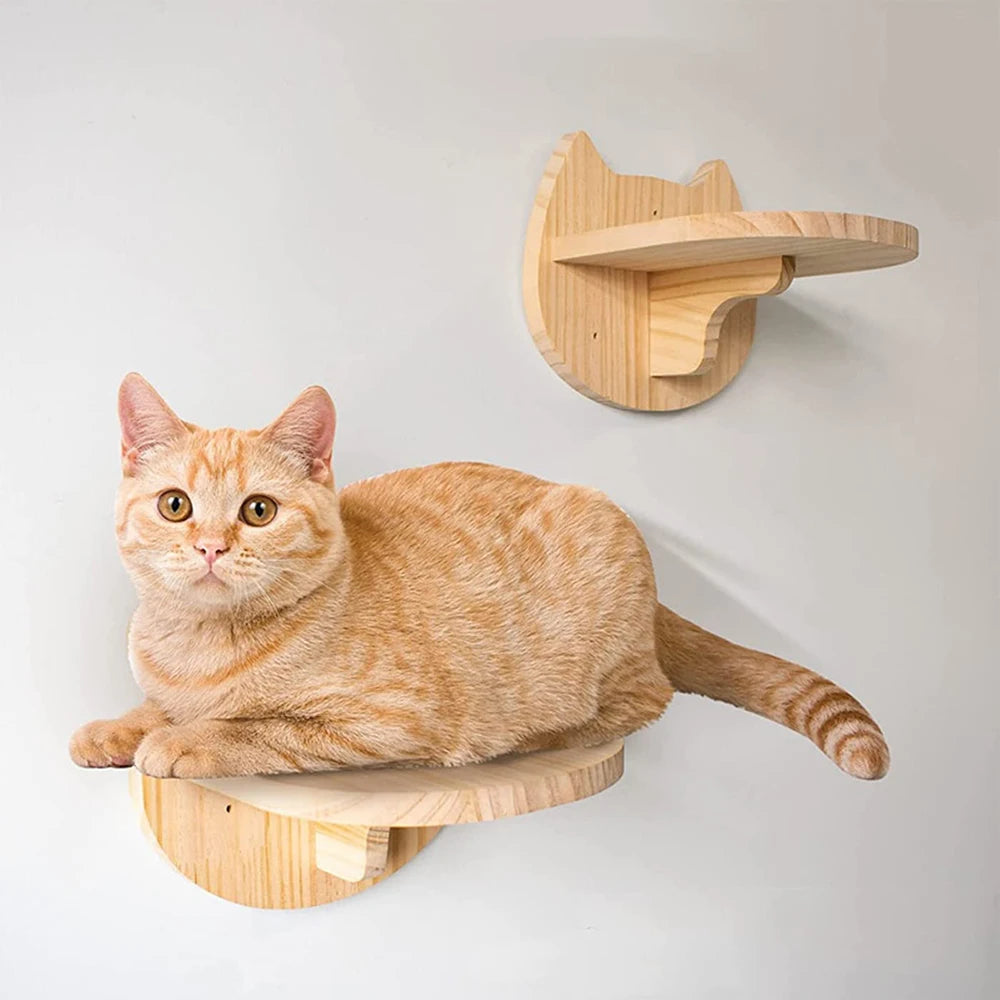 PETRAVELCN Cat Wall Mounted Four Step Stairway With Sisal Scratching Post