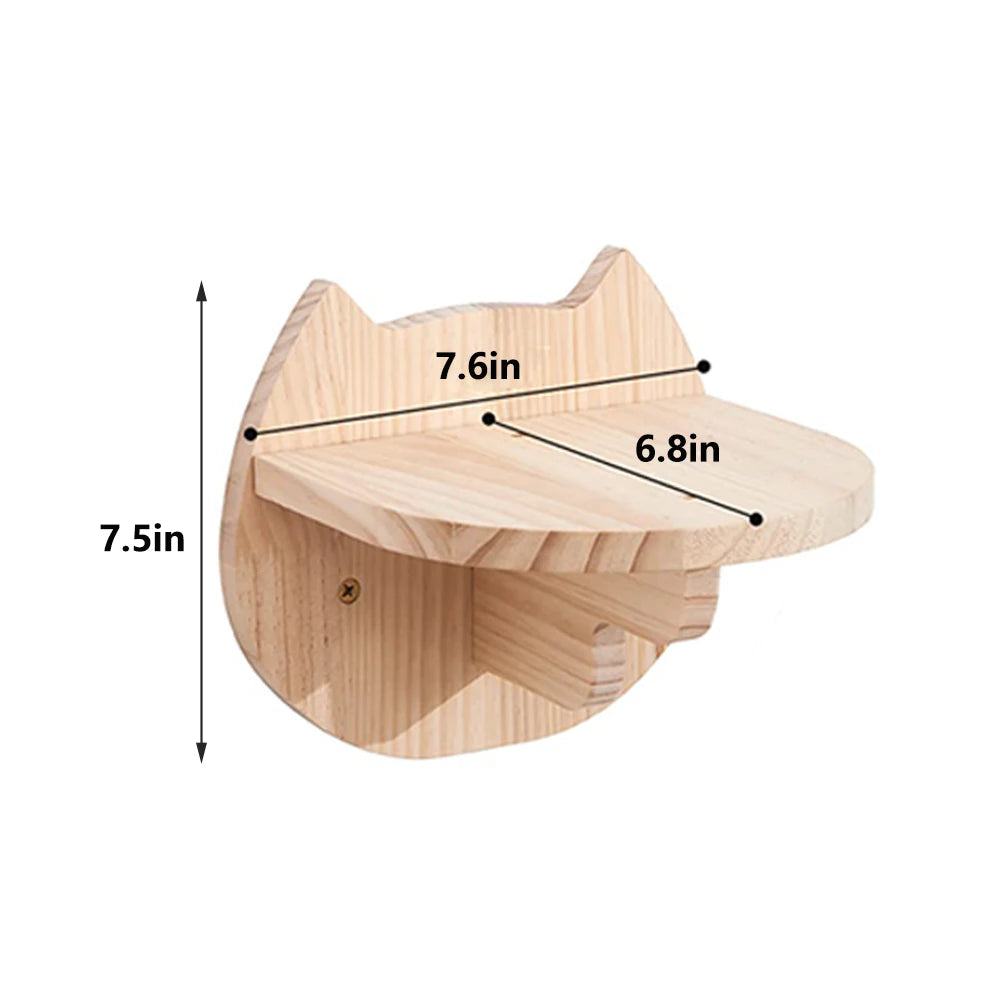PETRAVELCN Cat Wall Mounted Four Step Stairway With Sisal Scratching Post
