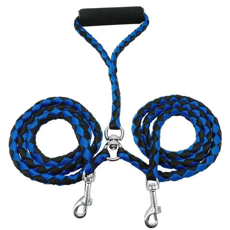 NONECN Elastic Double Dog Leash With Two-Way Couplers