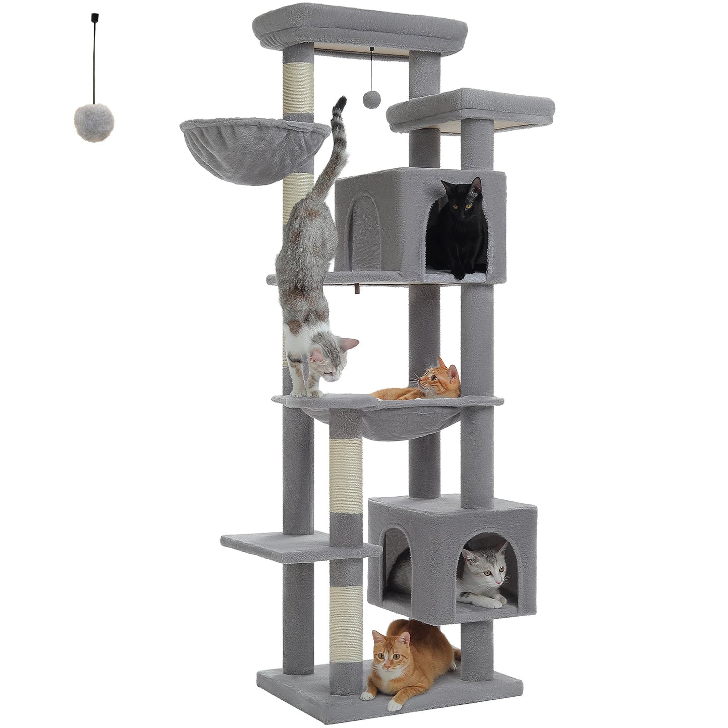 PAWZ Road Tall Cat Tree Multi-Level Condo With Scratching Posts