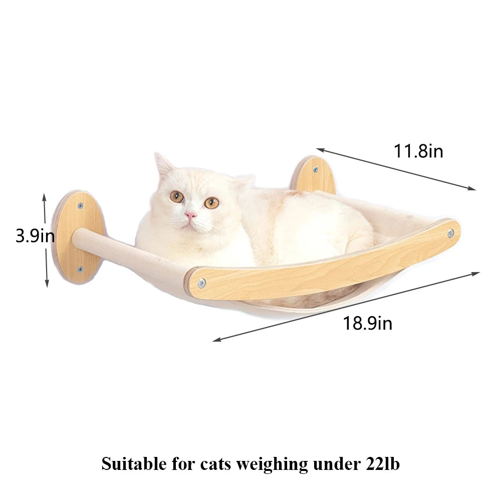 PETRAVELCN Cat Wall Mounted Four Step Stairway With Sisal Scratching Post