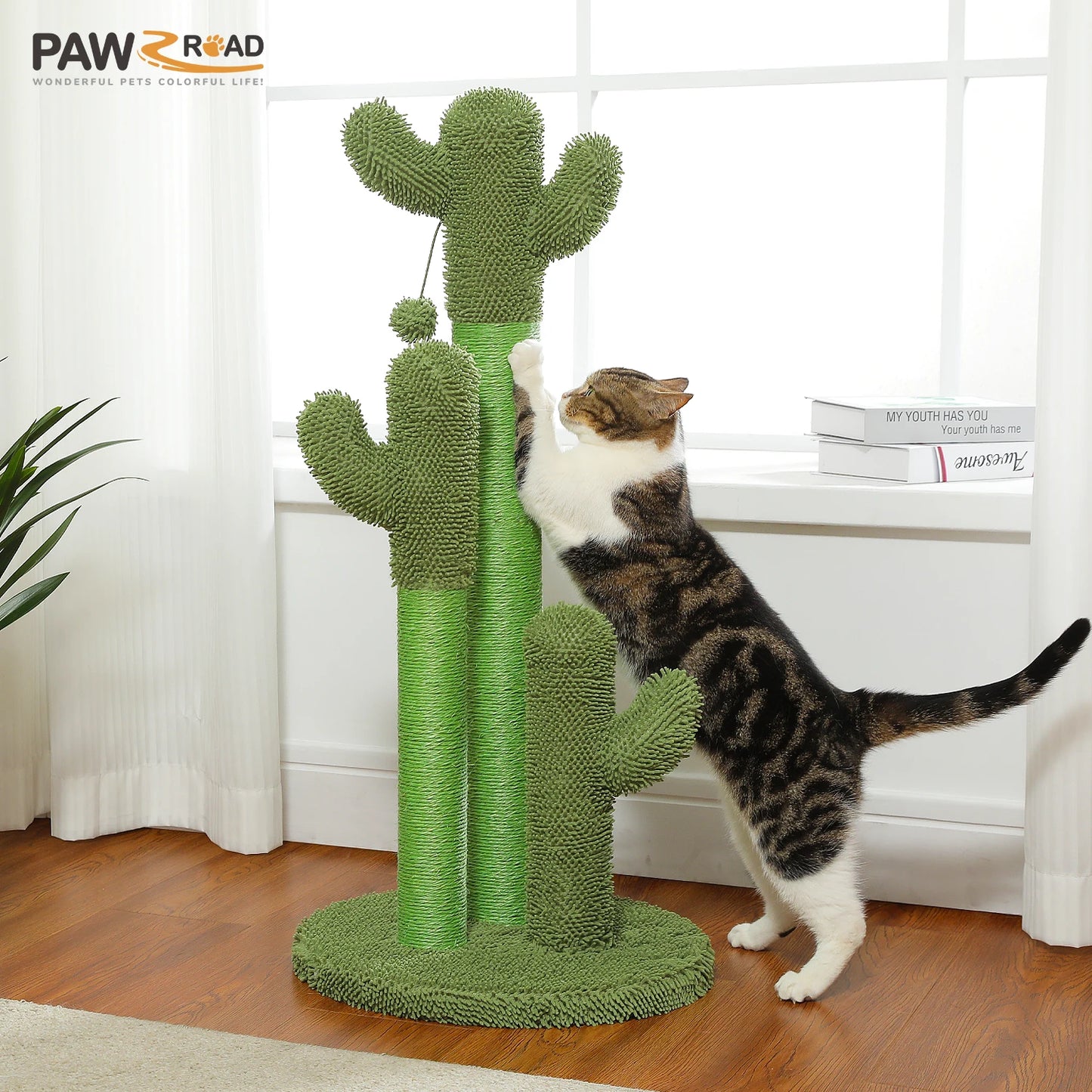 PEQULTICN Cat Tree With Condo Hammock Ball Toy For Indoor