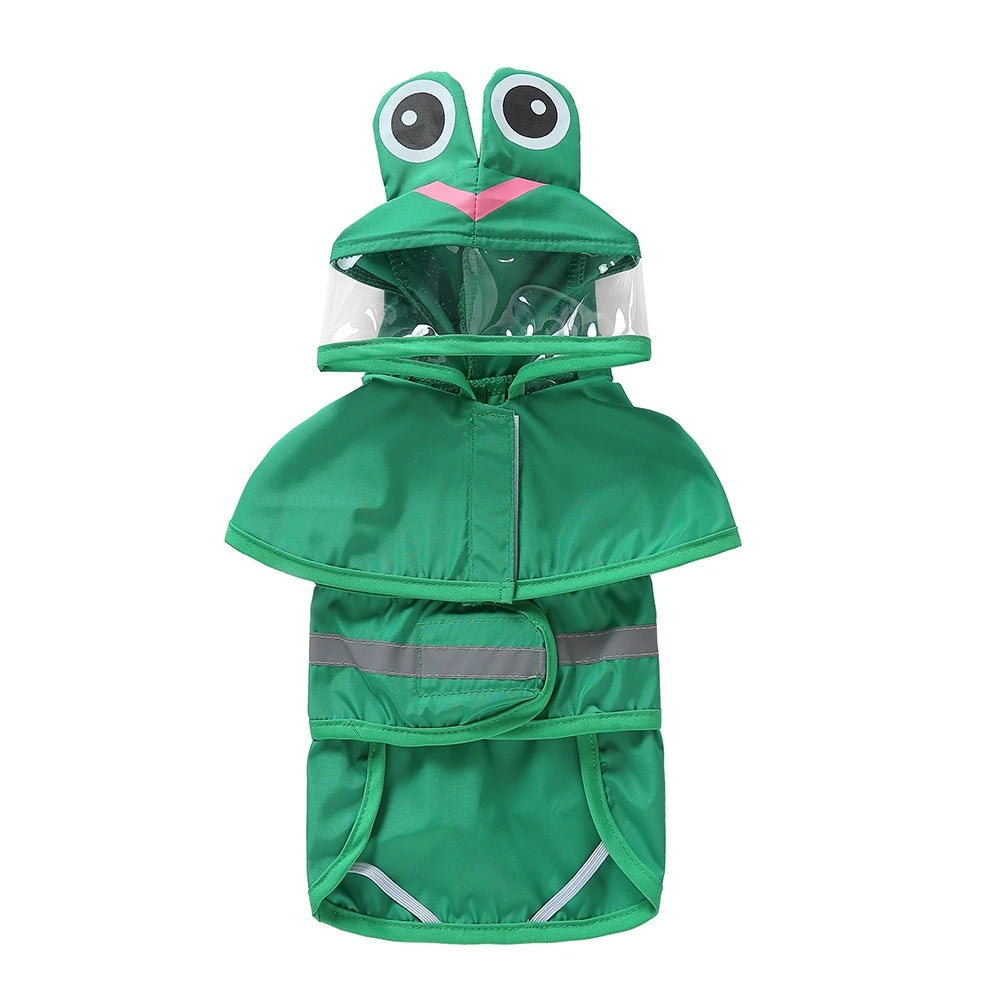 Reflective Waterproof Dog Raincoat With Hooded Style For Pets