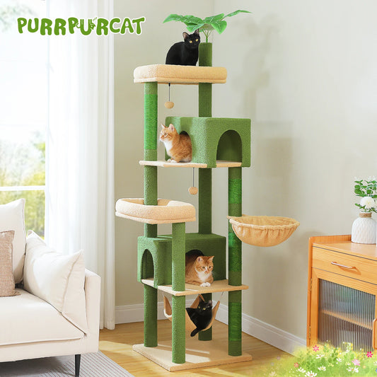 PEQULTICN Large Cat Tree Multi Level Tower With Hammocks