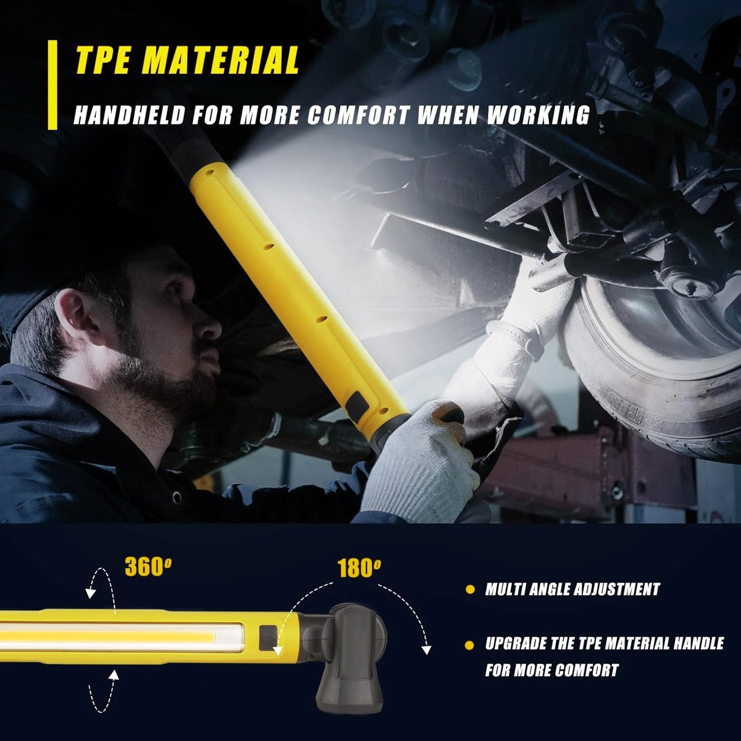 FANZHI Super Bright Magnetic Underhood Work Light With 5200mAh Battery