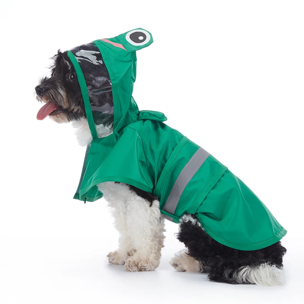 Reflective Waterproof Dog Raincoat With Hooded Style For Pets