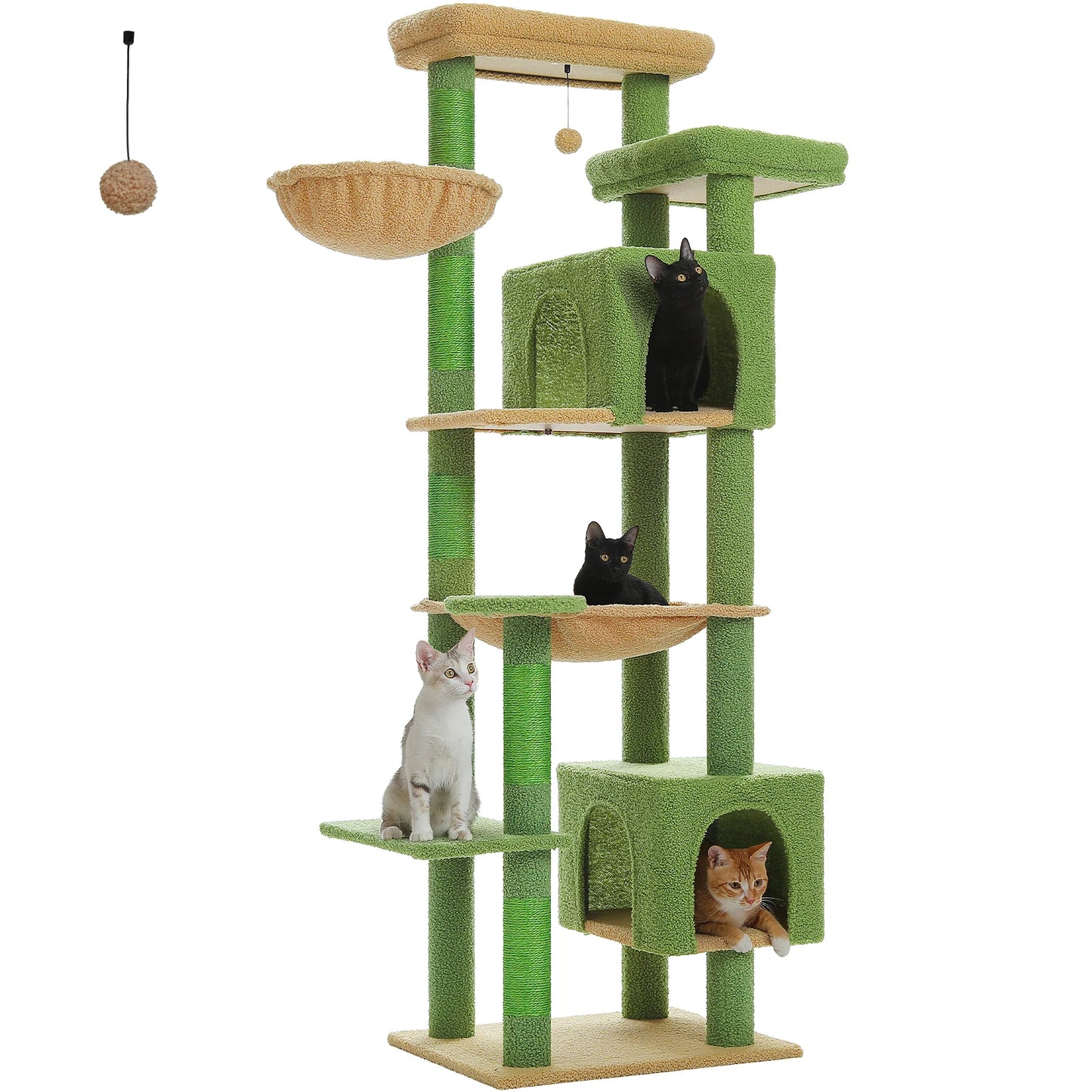PAWZ Road Tall Cat Tree Multi-Level Condo With Scratching Posts