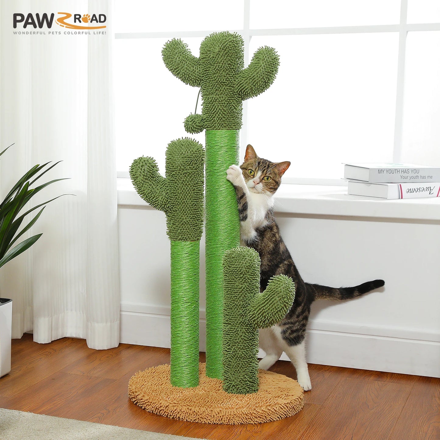 PEQULTICN Cat Tree With Condo Hammock Ball Toy For Indoor