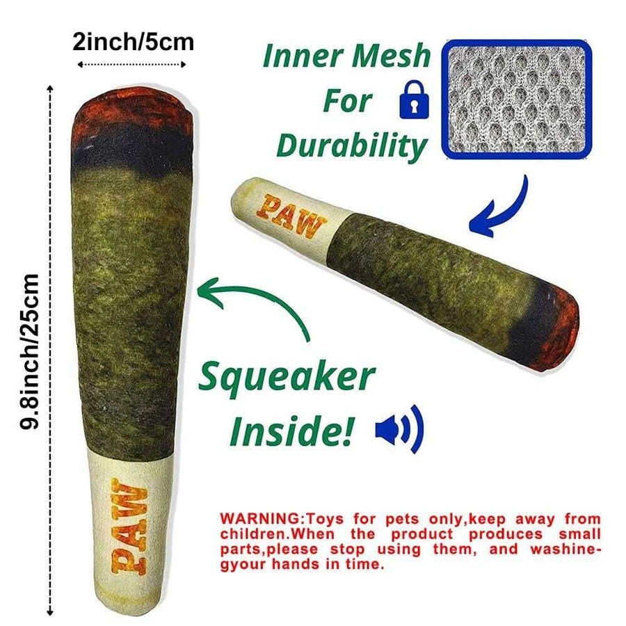 Funny Interactive Cigar Design Dog Toy Squeaky Chew